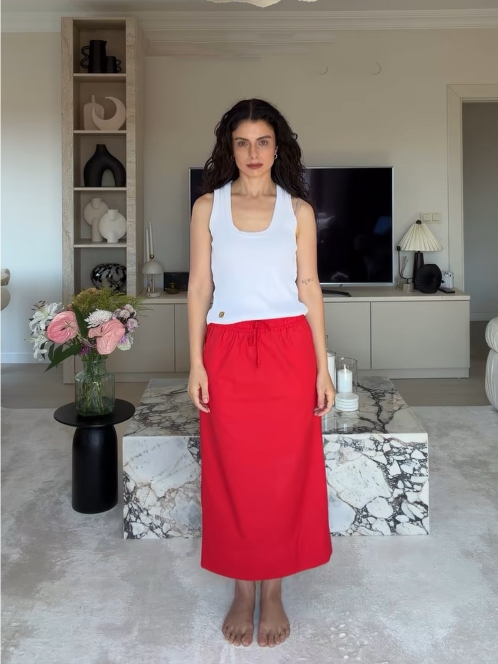 ZARA ZW COLLECTION POPLIN MIDI SKIRT SIZE XS - Picture 14 of 16